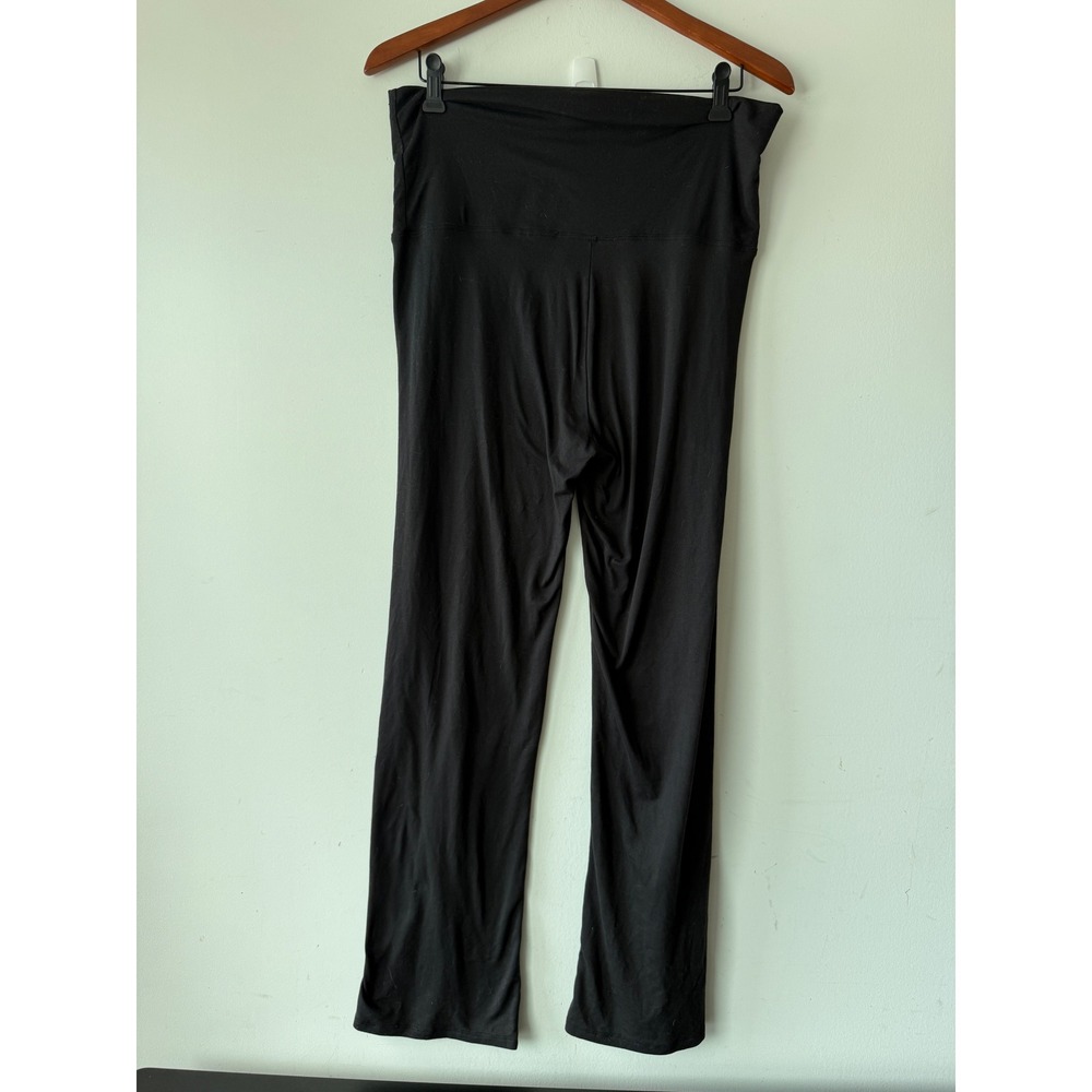 Bobbie Brooks Black High Waisted Yoga Pants Straight Leg Size Medium Athleisure - Picture 2 of 7